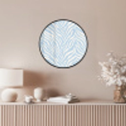 Zebra - Motief - Blauw - Wit Fotolijst rond zonder passe partout klein 856 -sfeer3