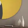 Toekan - Minimalistisch - Snavel - Oranje Akoestische PET Vilt - Rond klein -sfeer5_closeup
