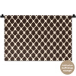 Bruin - Ruitpatroon - Geometrisch Wandkleed katoen klein 269 -t3d_DE