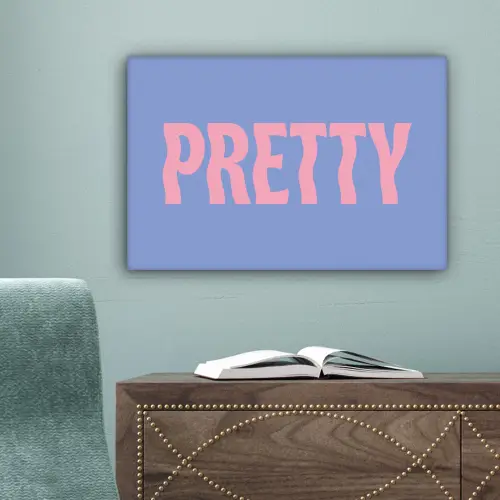 Pretty - Roze - Blauw - Golvend canvas 2cm klein -sfeer4