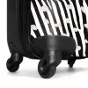 Patronen - Zwart - Wit - Minimalisme NBS - Handbagage koffer - Unisex middel -wiel