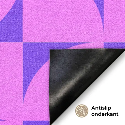Kwadranten - Paars - Roze - Vierkanten Deurmat klein 898 -antislip_NL