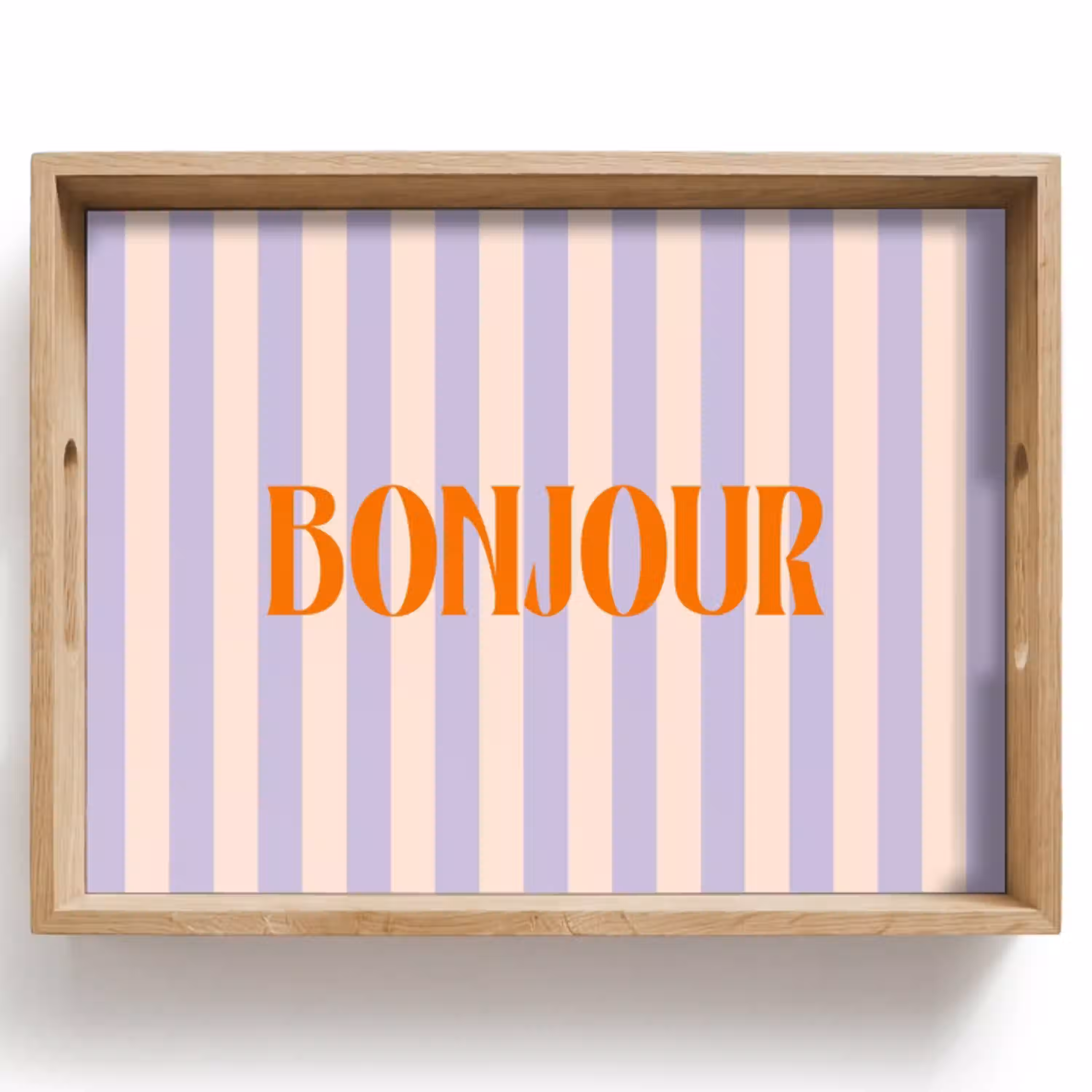 Lila - Oranje - Strepen - Bonjour Dienblad Rechthoek middel -z3d_shopping