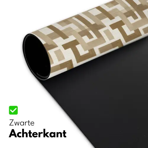 Geometrisch - Retro - Bruin Muismat XXL klein 681 -sfeer2