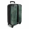 Groene betonlook met zwarte streep NBS - Handbagage koffer - Volwassenen Unisex middel -productfoto_3d
