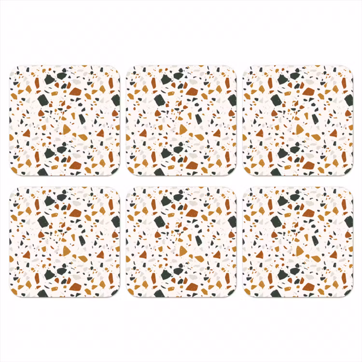 Untersetzer​ - Terrazzo - Muster - Weiß - Terra