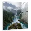 Waterval - Bomen - Bergen plexiglas 5mm klein -zzzproduct_nieuw