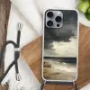 Kust - Golven - Rots - Storm Hoesje iPhone 16 Pro Max met koord klein -sfeer4