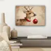 Kerst - Hert - Gewei - Kerstbal - Rendier canvas 2cm klein -sfeer6