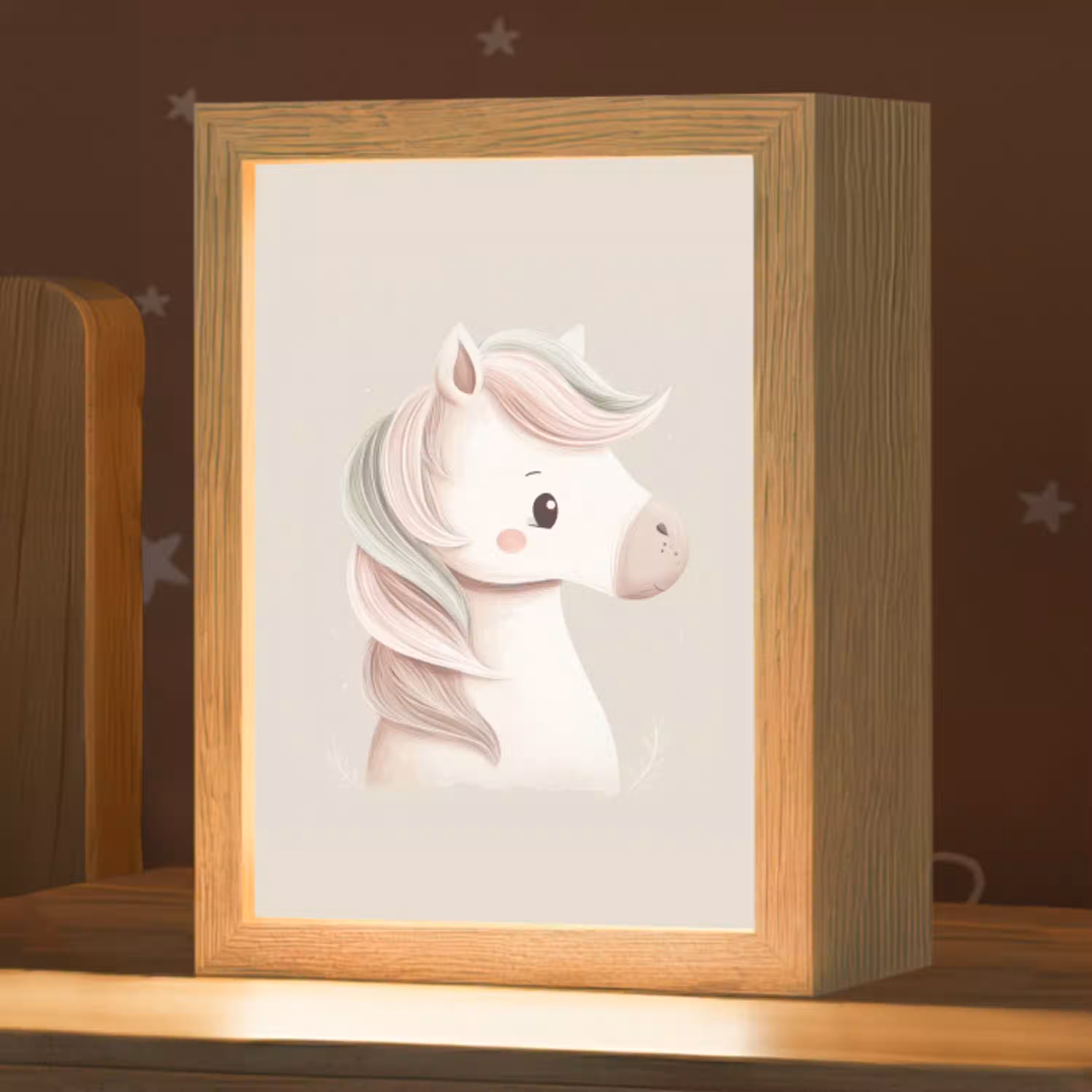 Pony - Minimalistisch - Pastel Light Box met kabel klein -zzz_3d_website