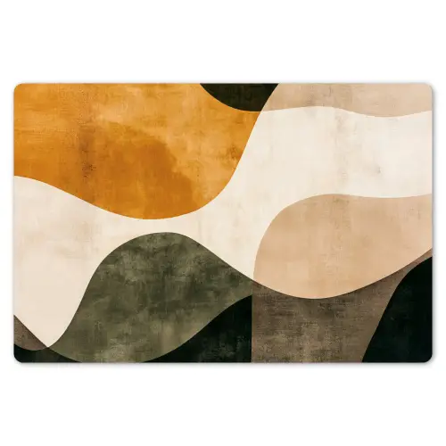 Vormen - Okergeel - Abstract Placemat vinyl groot -zzsfeer1_Kitchenyeah-website