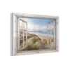 Doorkijk - Strand - Zee - Duinen - Helmgras - Zand - Blauw plexiglas 5mm klein -z3d