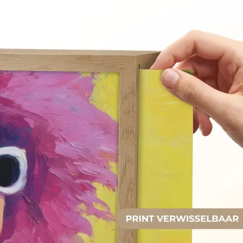 Vrouw - Hoed - Paars - Wijn Light Box met batterij (Wandlamp) middel -USP_websiteprintNL