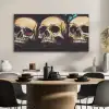 Schedels - Graffiti - Neon PET vilt middel -sfeer1