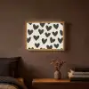 Hartjes - Zwart - Beige Light Box met batterij (Wandlamp) middel -sfeer4