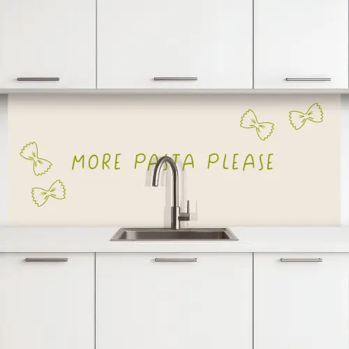 More pasta please keuken achterwand 2 middel -3d