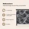 Donkergrijs - Bliksem - Marmer Balkonbeschermer Duitsland klein 596 -specs_NL