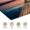 Steiger - Water - Zonsondergang - Roze - Horizon poster papier klein -closeup_NL
