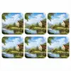 Zwaan - Bomen - Rust onderzetter kurk middel -3d