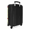 Brandweer patroon met voertuigen en vlammen NBS - Handbagage koffer - Kinderen Unisex middel -achterkant