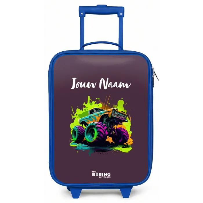 Neon Wheels Kinderkoffer - Blauw klein -zz3dotto