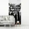 Schilderij - Figuren - Zwart - Abstract fotobehang vinyl groot -woonkamer
