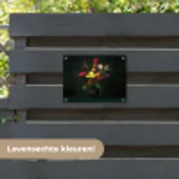 Bloemen - Vaas - Zwart tuinposter los doek klein -sfeer3