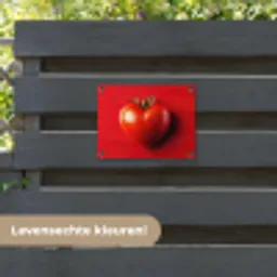 Tomaat - Rood - Hart tuinposter los doek klein -sfeer3