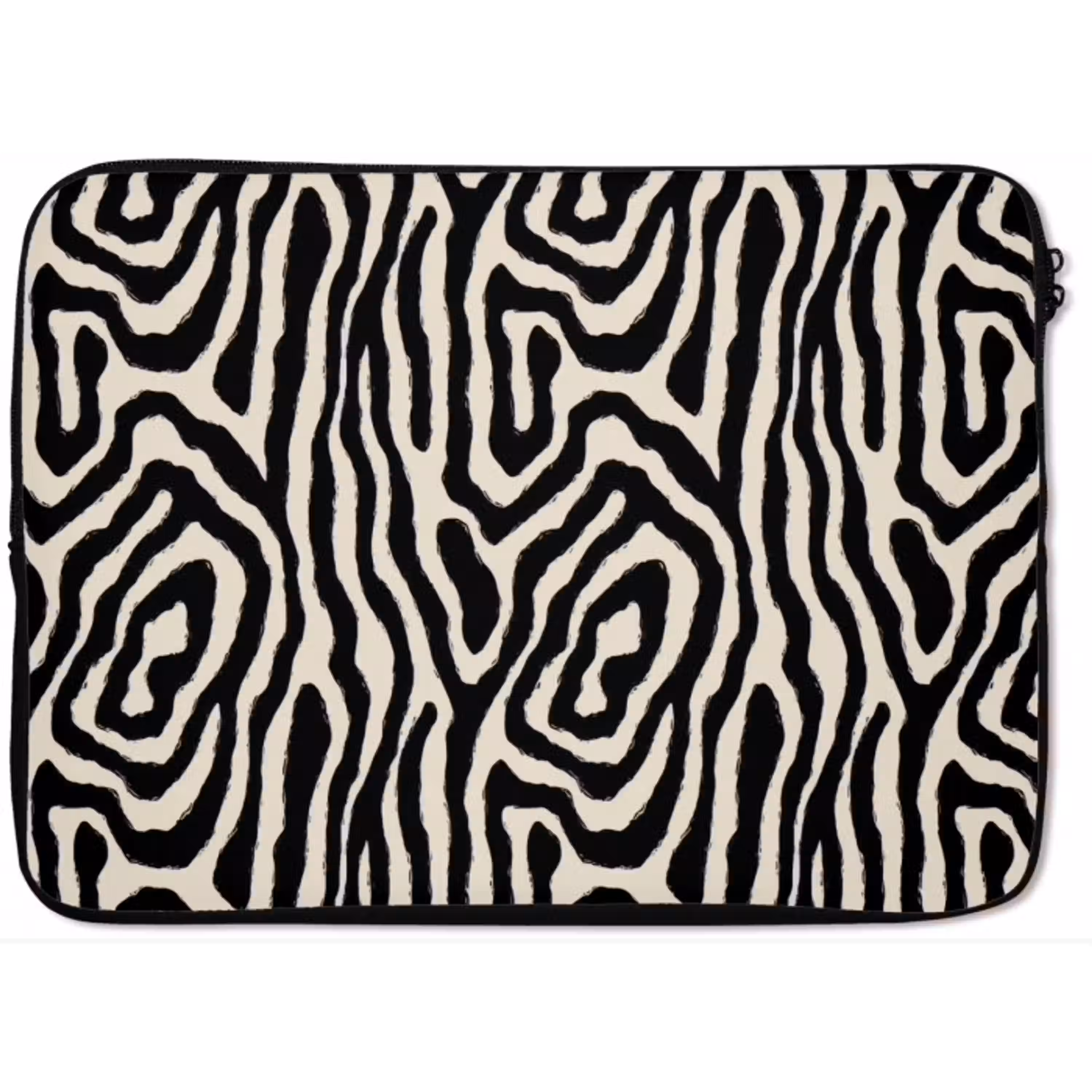 Zebra - Abstract - Zwart laptophoes neopreen klein 279 -zkaufland3dotto