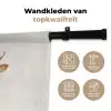 Hert - Bosdieren - Beige Wandkleed katoen klein -sfeer2