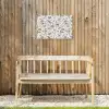 Classic - Black - White - Floral Tuinposter op houten frame 2 cm dik klein 845 -sfeer4