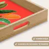 Bladeren - Nerven - Oranje - Structuur Dienblad Rechthoek middel -USP_HandgreepNL