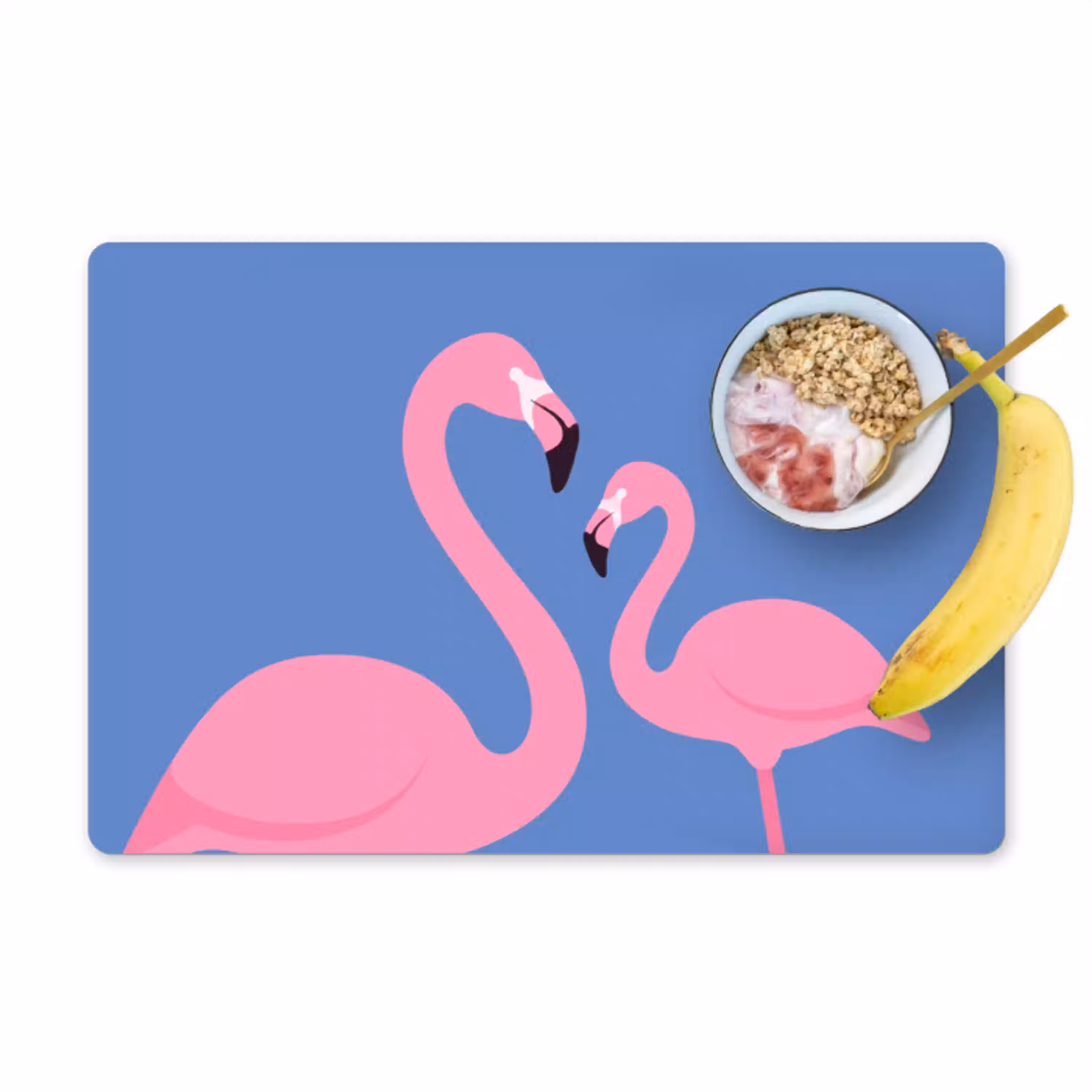 Vogel - Paar - Dieren - Modern - Roze Placemat vinyl groot -zzzproduct_Kitchenyeah-website