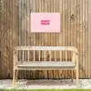 Bisou - Roze - Schaduw Tuinposter op houten frame 2 cm dik klein -sfeer4