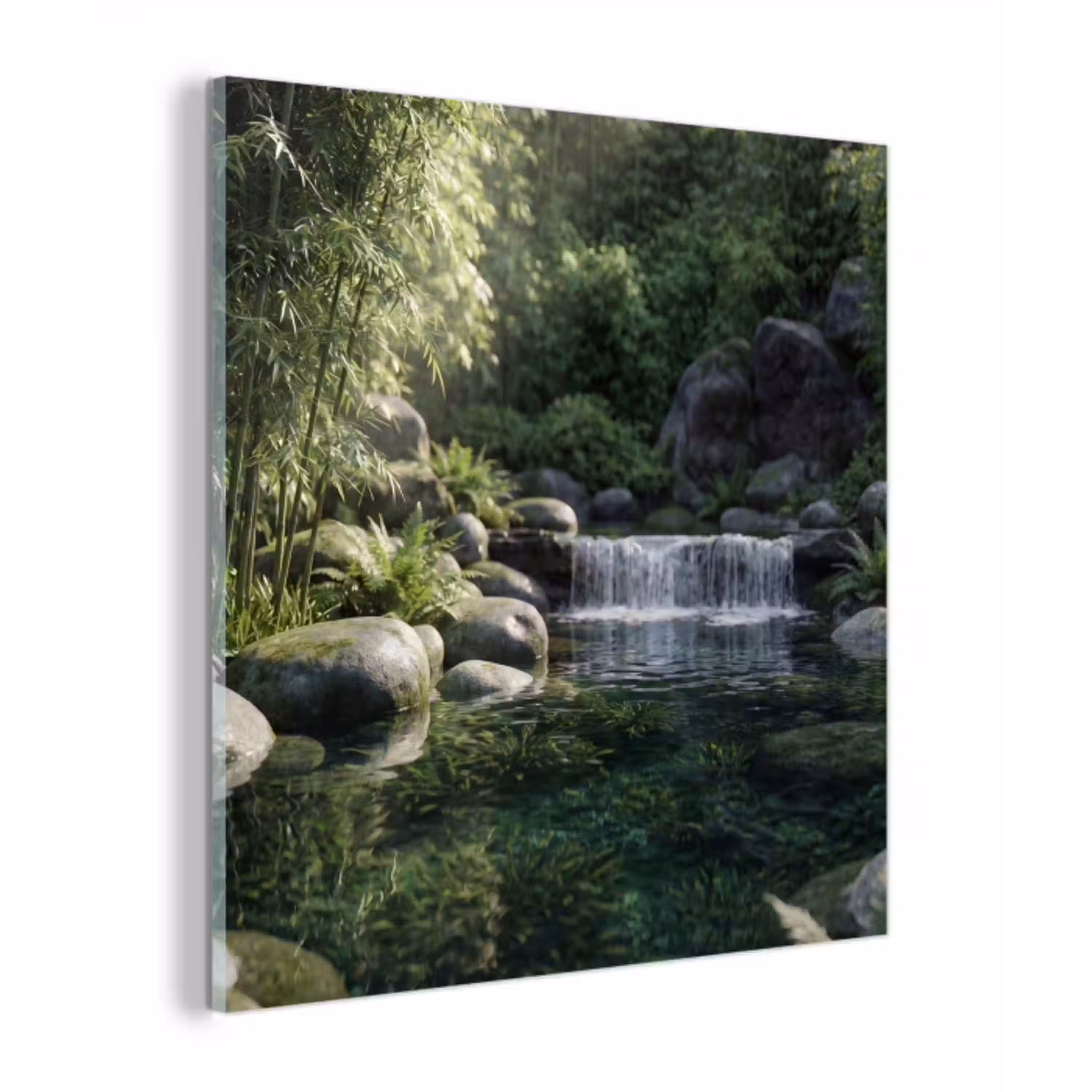 Beek - Waterval - Natuur - Groen plexiglas 5mm klein -z3d