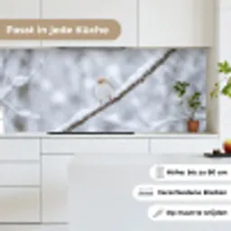 Vogeltje - Sneeuw - Tak - Winter - Zacht keuken achterwand 2 middel -sfeer4_DE