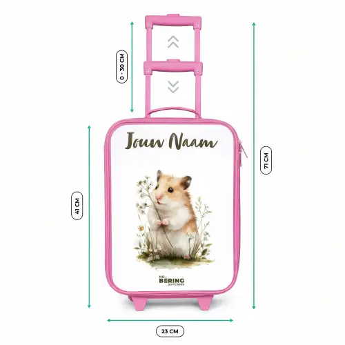 Dier - Natuur - Hamster Kinderkoffer - Roze klein -productfoto_formaten