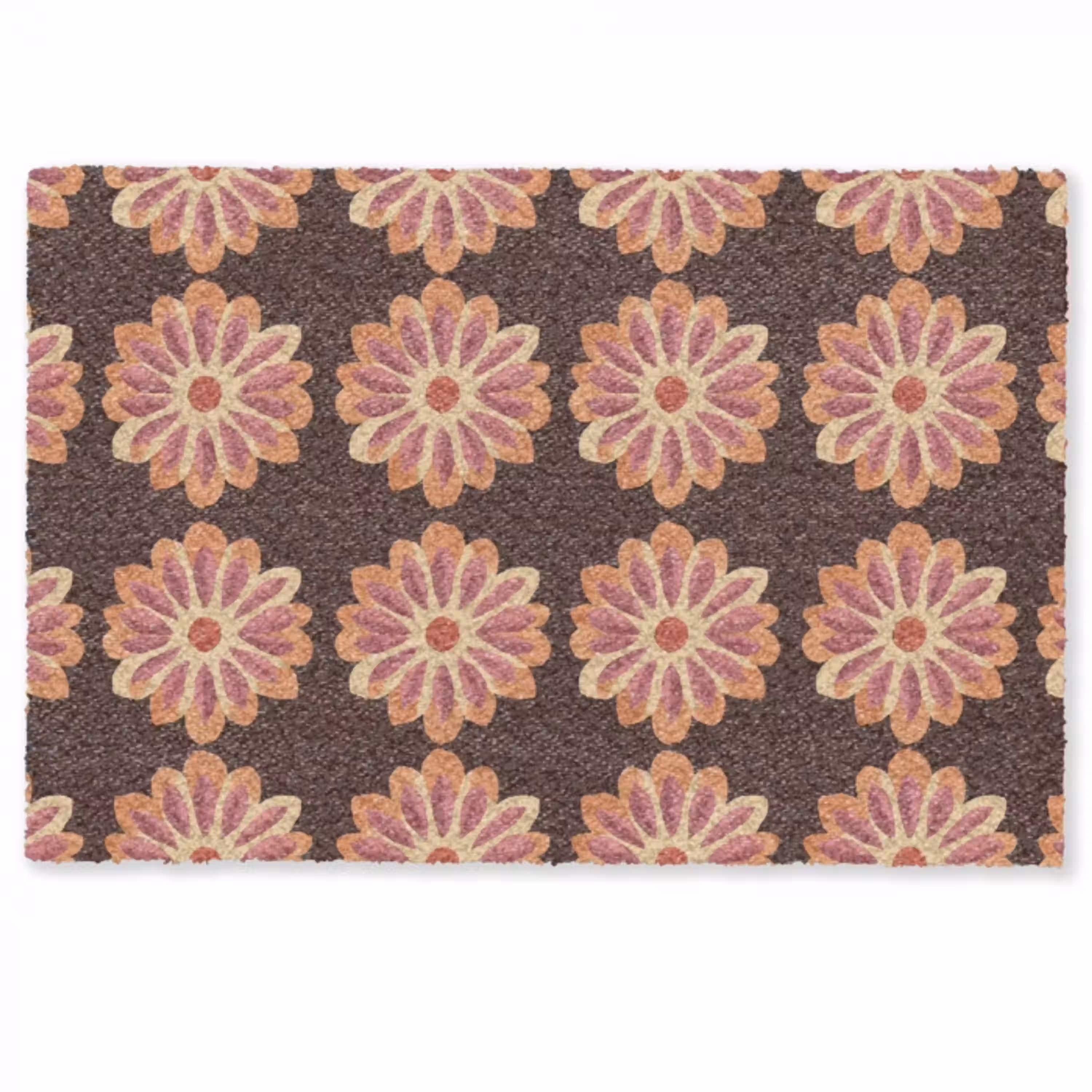 Bloemen - Patroon - Bruin Deurmat klein 898 -zkaufland3d