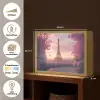 Eiffeltoren - Parijs - Roze Light Box met batterij (Wandlamp) middel -USP_websiteoverzichtNL