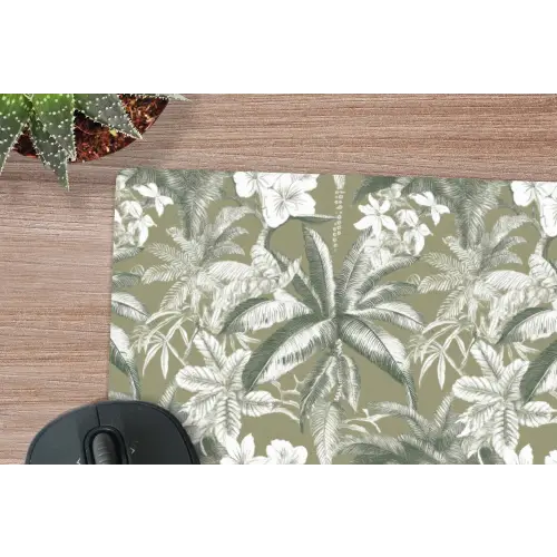 Botanisch - Bloemen - Groen muismat rubber klein 262 -closeup