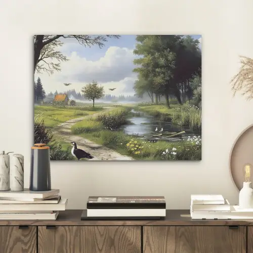 Zandpad - Groen landschap - Water PET vilt klein -sfeer1
