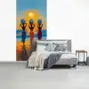 Vrouwen - Strand - Zondsondergang fotobehang vinyl groot -slaapkamer