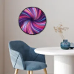 Abstract - Swirl - Futuristic - Neon Fotolijst rond zonder passe partout klein -sfeer2
