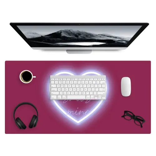 I liked it so it's mine - Neon hart - Roze Muismat XXL klein -3d