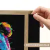 Panda - Dieren - Kleur - Verf - Zwart Light Box met batterij (Wandlamp kind) middel -USP_websiteprintNL