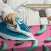 Bananen - Patroon - Blauw - Roze Wandkleed katoen klein -sfeer9
