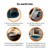 Bloesem - Blauw - Turquoise Inductie beschermer vinyl 3mm klein 276 -zzzzzzz-td-werking
