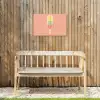 Waterijsje - Pasteltinten - Minimalistisch Tuinposter op houten frame 2 cm dik klein -sfeer4