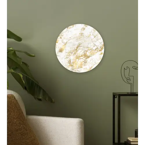 Marmer - Goud - Structuur Wandcirkel plexiglas klein 852 -sfeer3