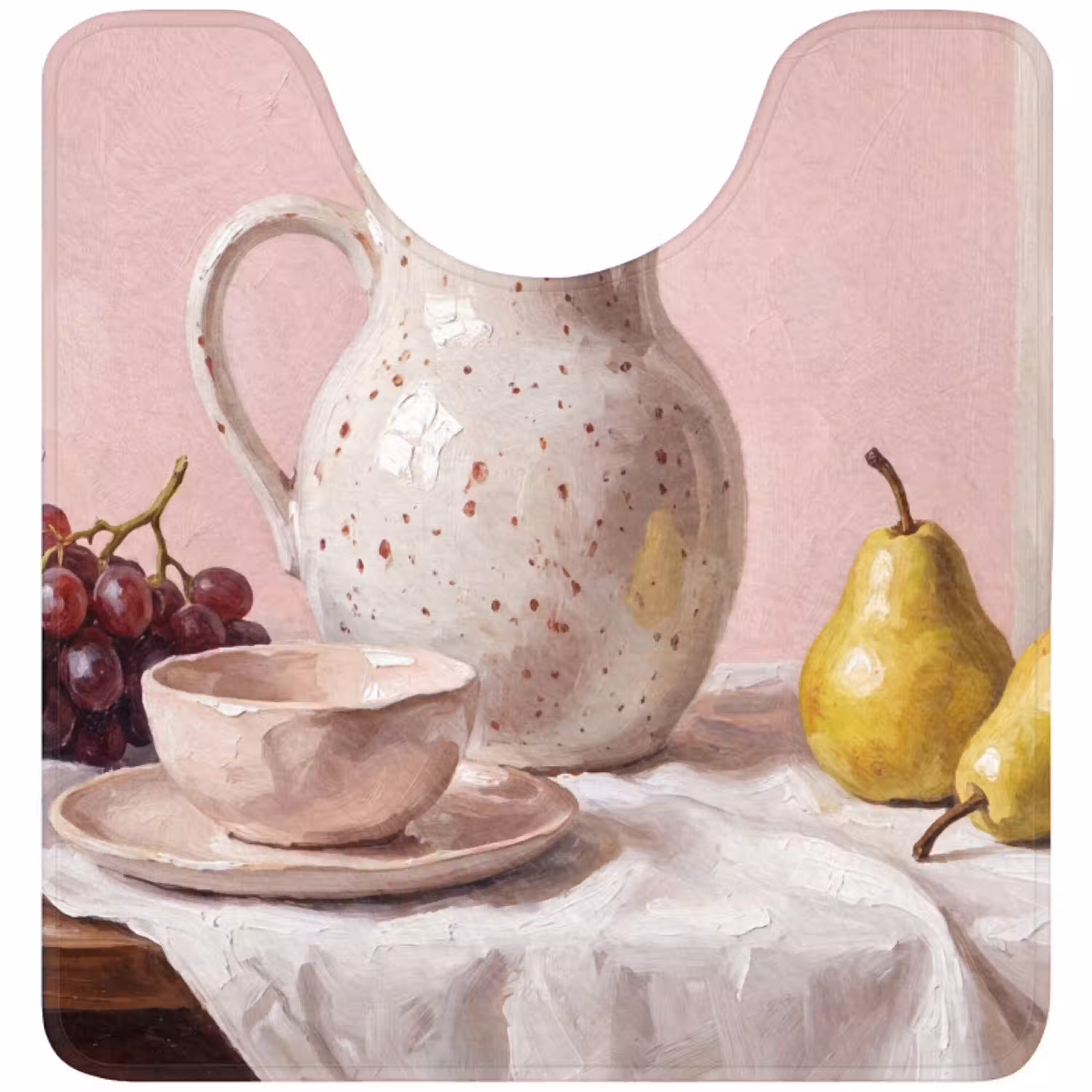 Stilleven - Fruit - Roze WCmat U-uitsnede middel -3d